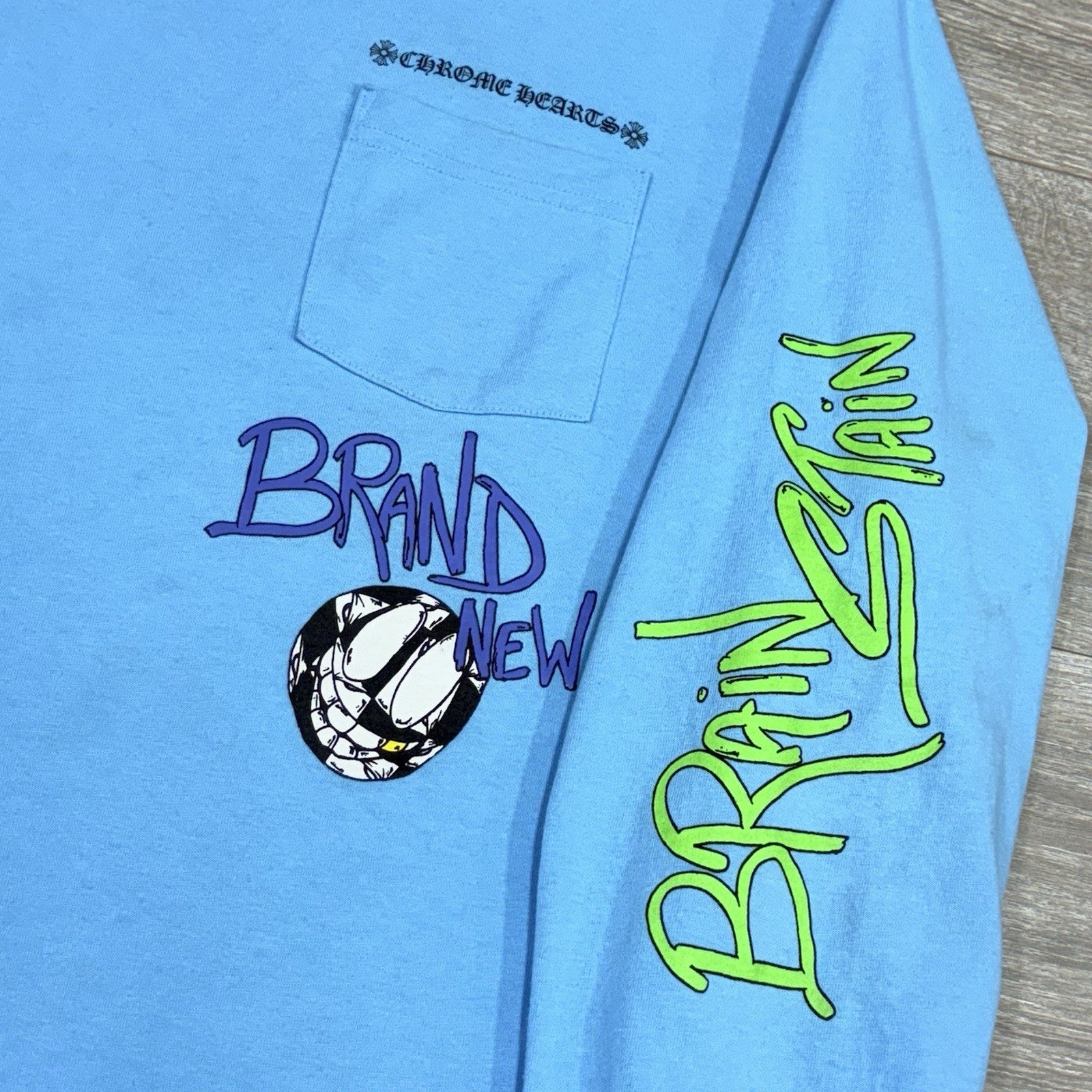 Size XL - Chrome Hearts Matty Boy Brain New Long Sleeve Shirt ' Blue ' | GREAT!
