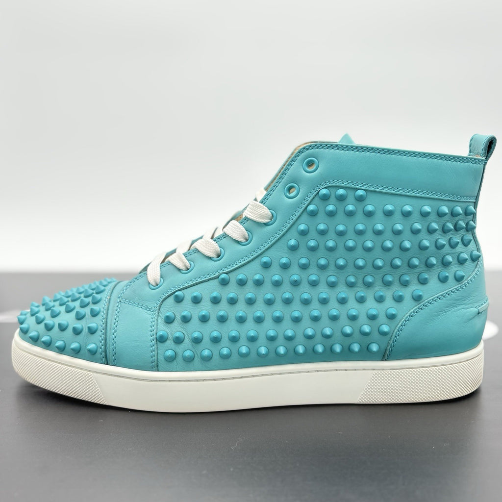 Size 45 (12 US) Christian Louboutin High Spikes ' Turquoise ' | GREAT CONDITION!