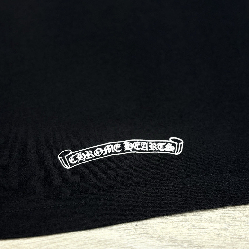 Size L - Chrome Hearts Fleur Scroll Logo T-Shirt ' Black ' | ONLY WORN ONCE!