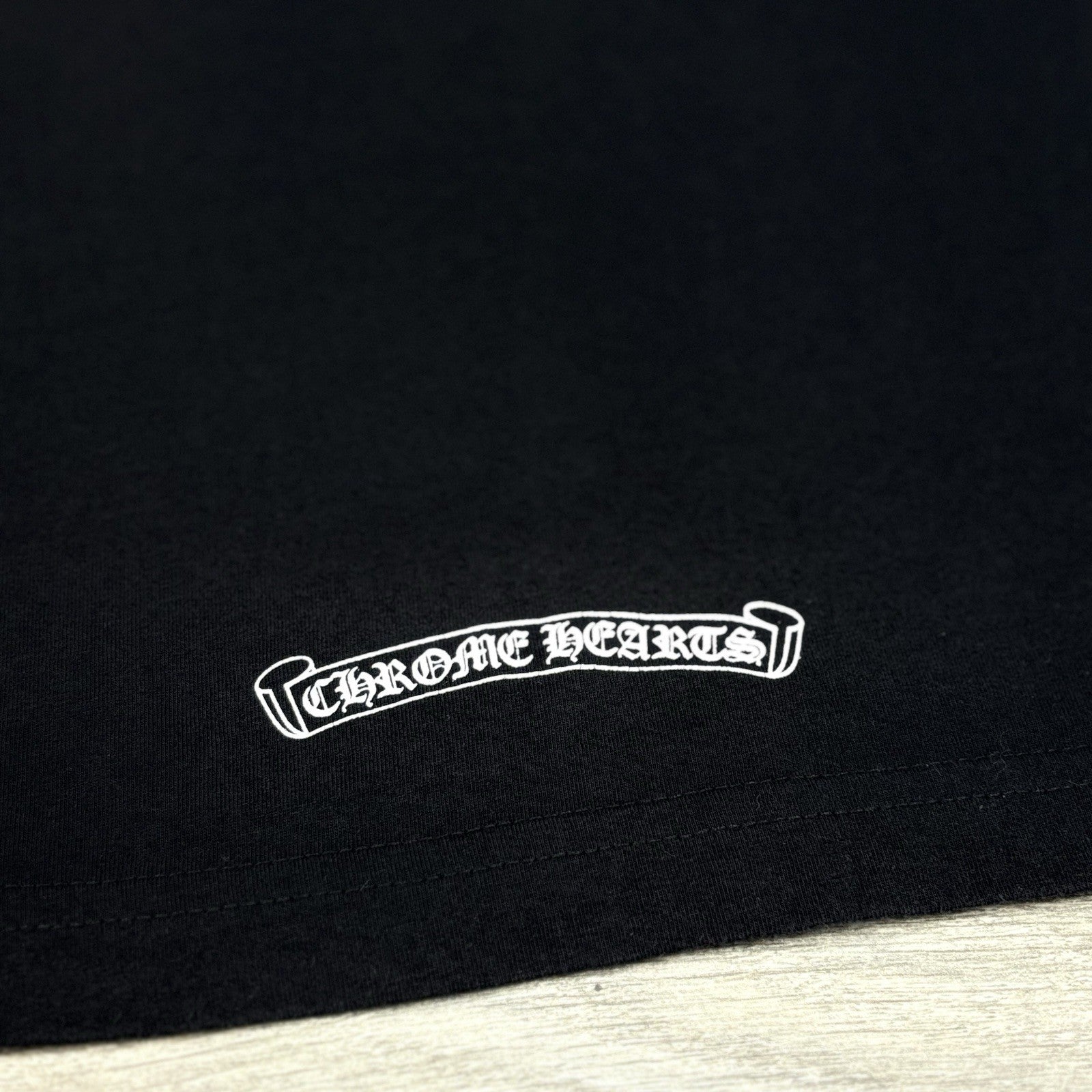Size L - Chrome Hearts Fleur Scroll Logo T-Shirt ' Black ' | ONLY WORN ONCE!