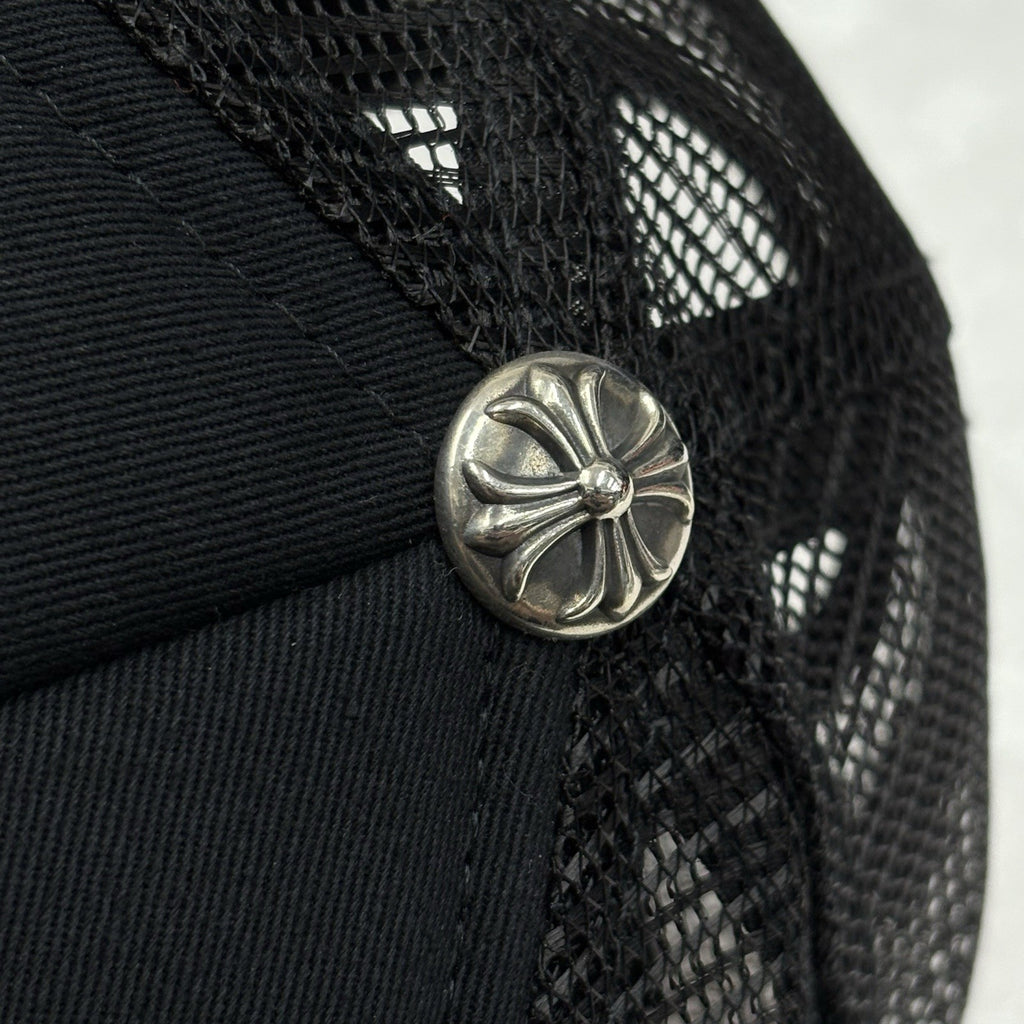Chrome Hearts Triple Cross Cemetery Trucker Hat ' Black ' | BRAND NEW!