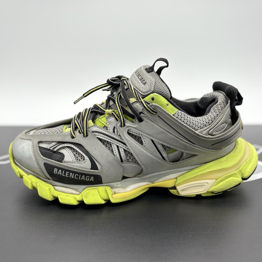Size 43 (10 US) Balenciaga Track Sneaker ' Silver Neon Yellow ' | GOOD CONDITION