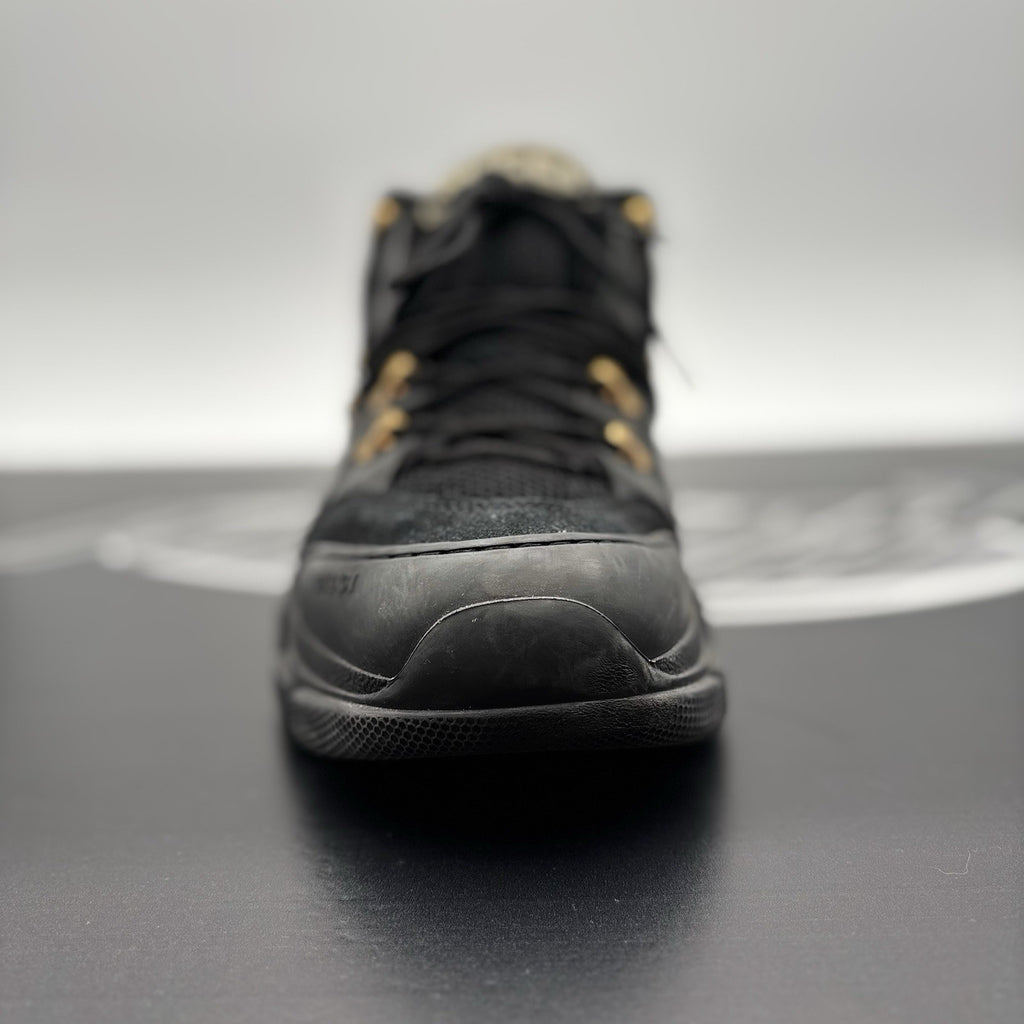 Size 8 G (8.5 US) - Gucci Flashtrek ' SEGA Black Leather ' | GOOD CONDITION!