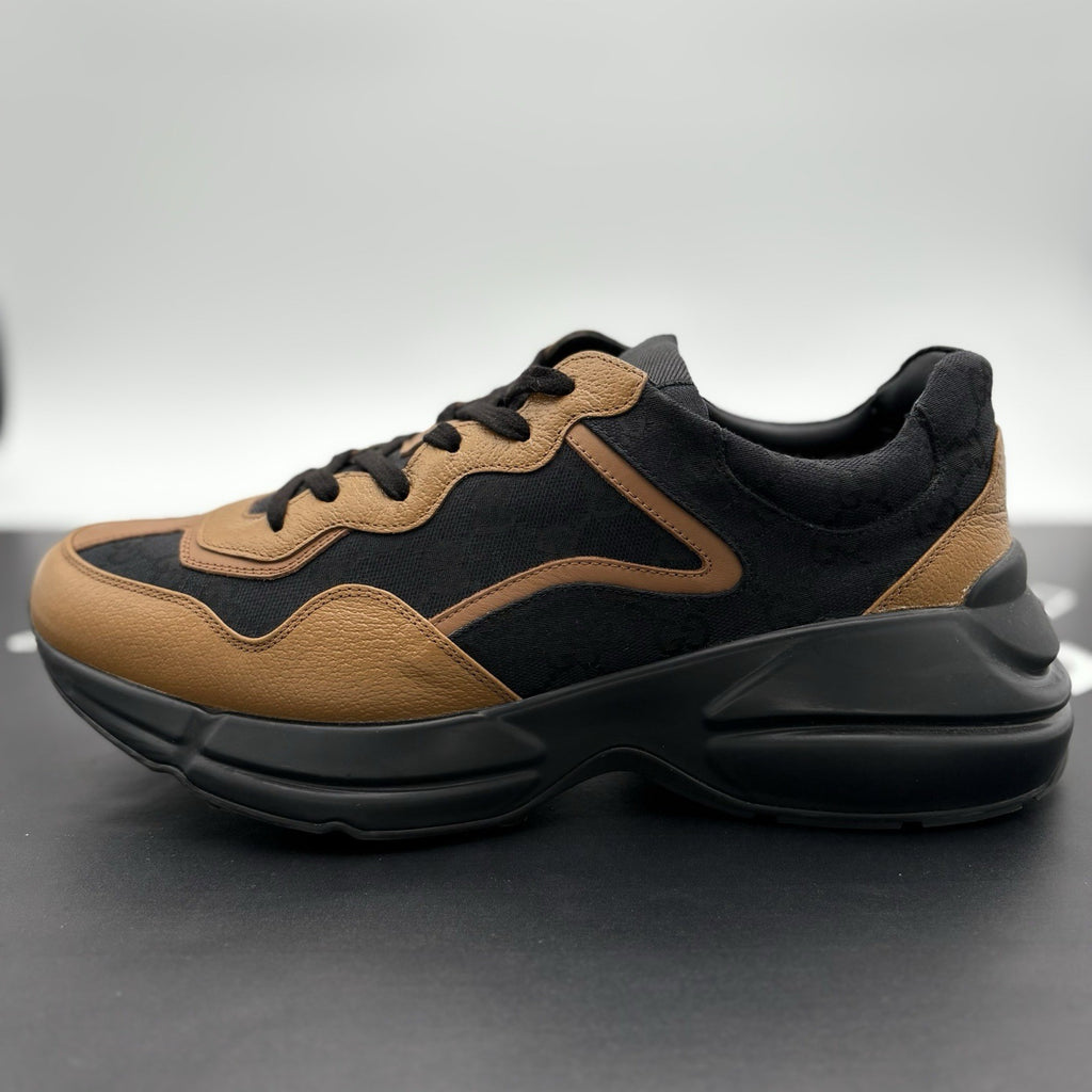 Size 11.5 G (12 US) Gucci Rhyton GG Supreme ' Black Khaki Beige ' | SUPER CLEAN!