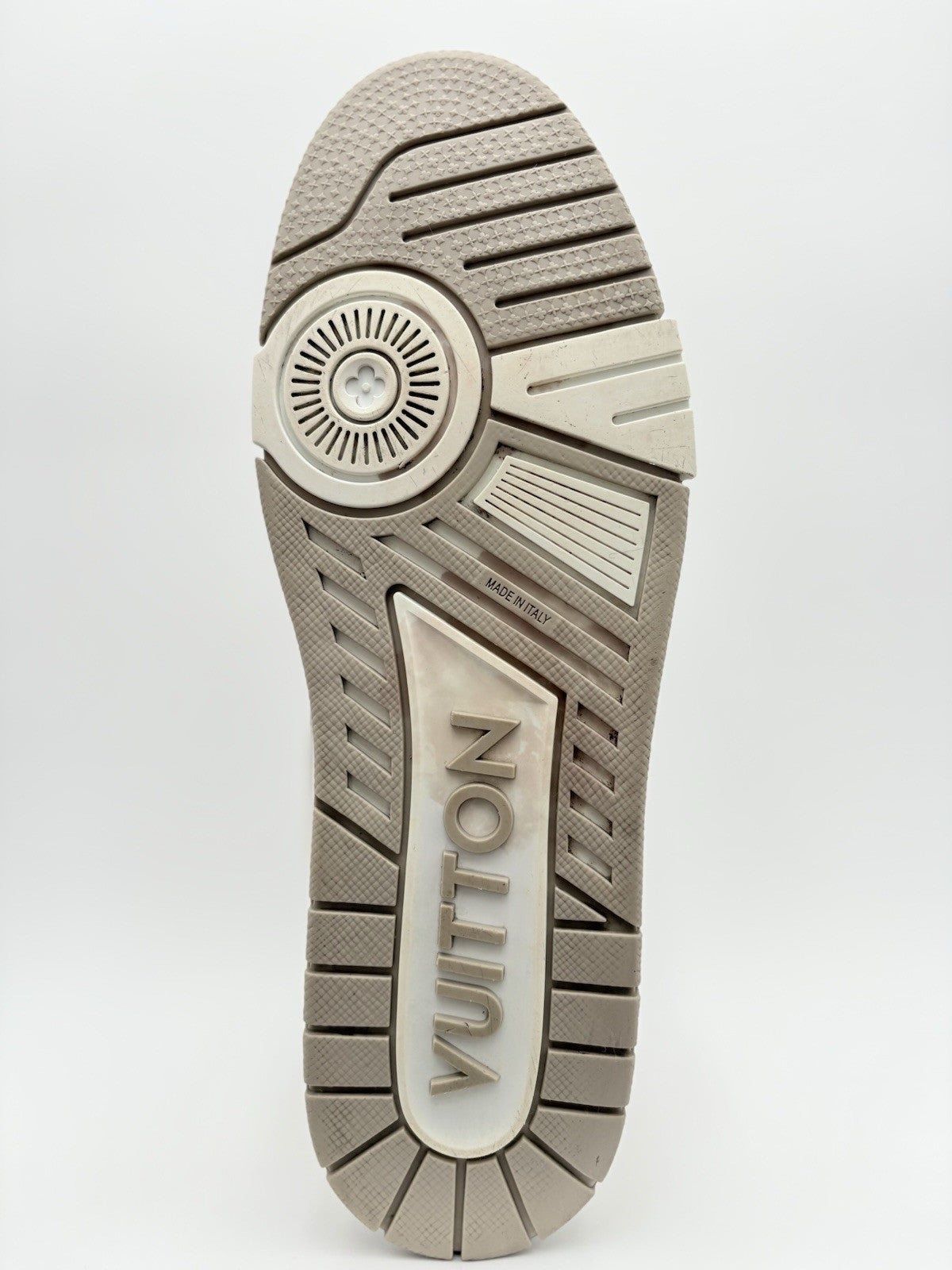Size 12 LV (13-13.5 US) Louis Vuitton Trainer Strap ' Beige ' | GREAT CONDITION!