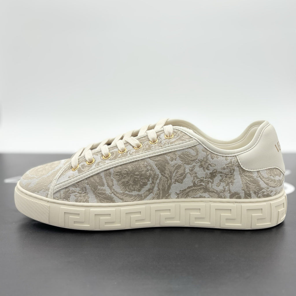 Size 44 (11 US) - Versace Barocco Greca Sneaker ' Beige Print ' | WORN ONCE!