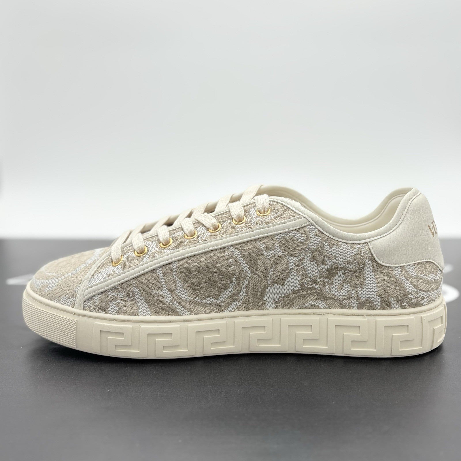 Size 44 (11 US) - Versace Barocco Greca Sneaker ' Beige Print ' | WORN ONCE!