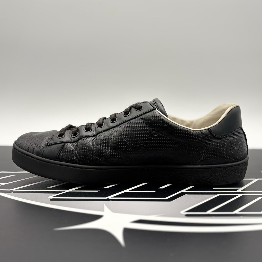 Size 9.5 G (10 US) - Gucci Ace GG ' Black '