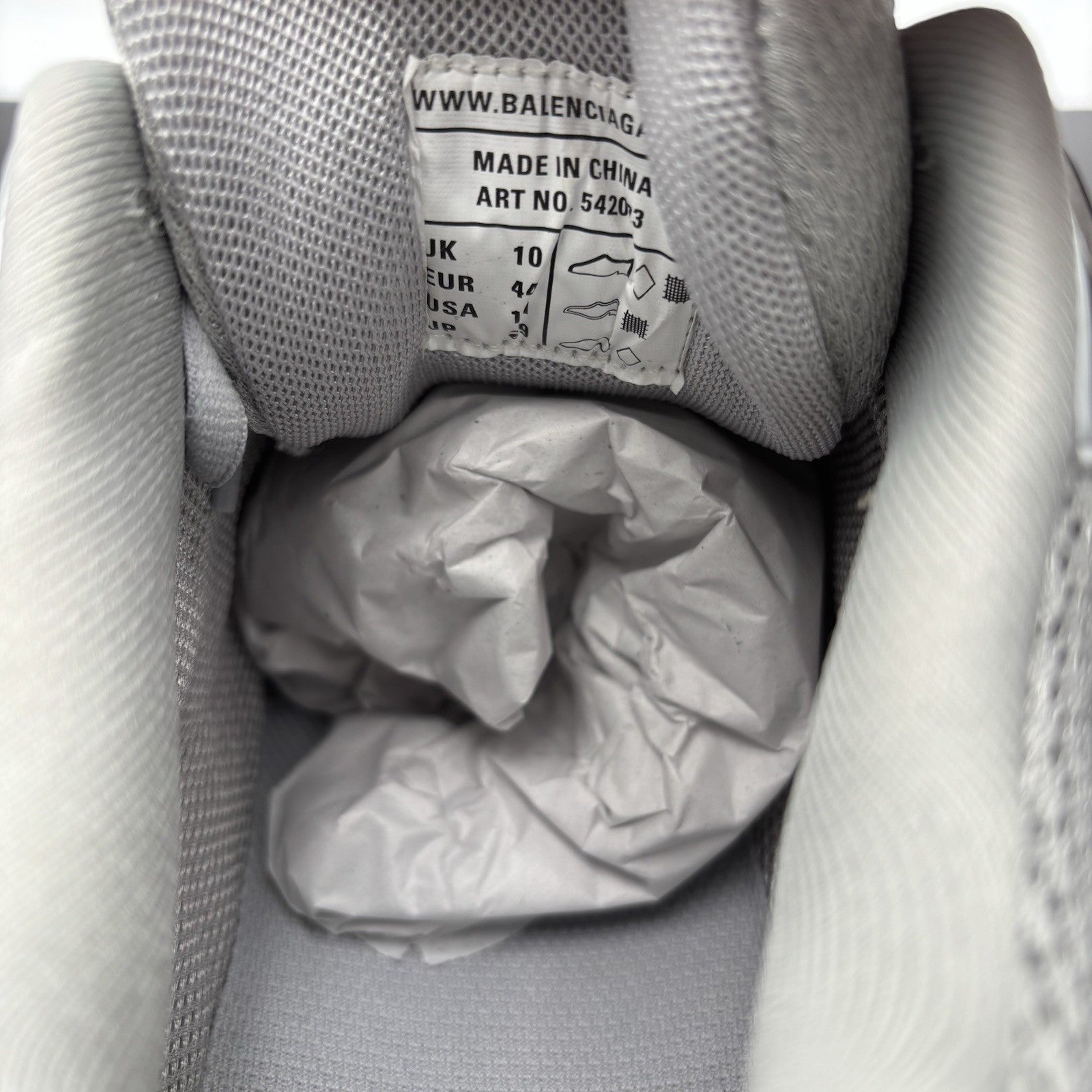 Size 44 EU (11 US) - Balenciaga Track ' Triple Silver ' | BRAND NEW!