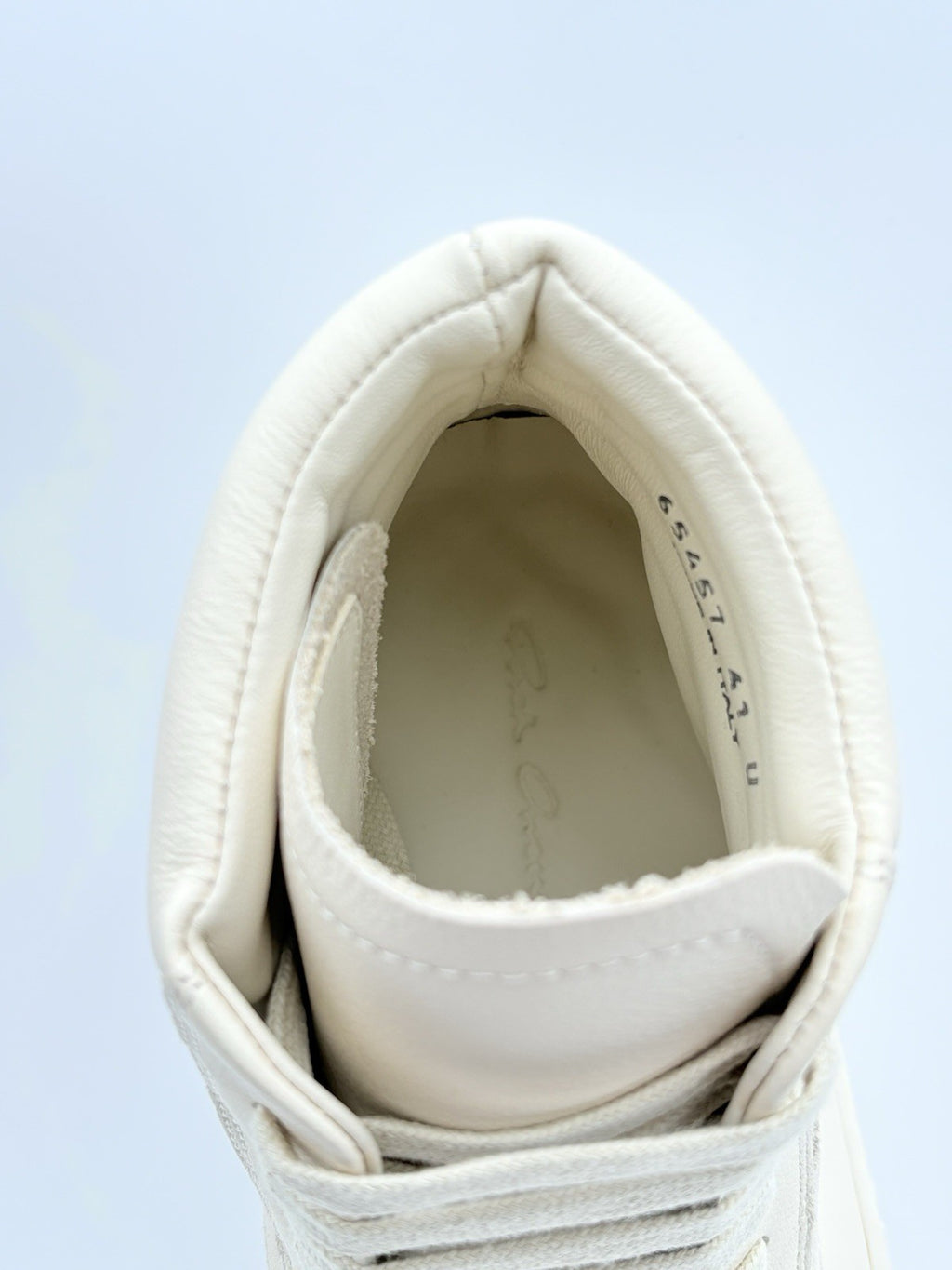 Size 41 (8 US) Rick Owens Hollywood Vintage Leather High ' Off White ' | NEW!