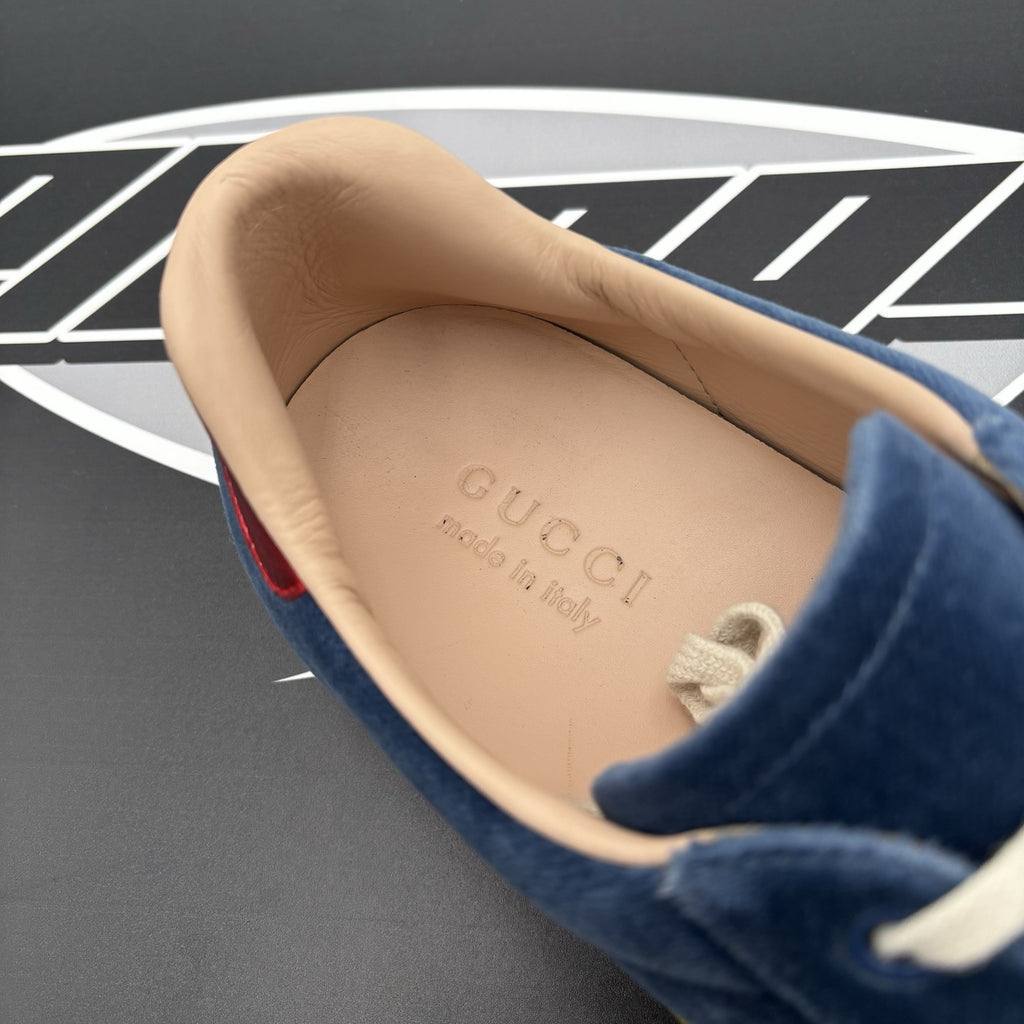 Size 9 G (9.5 US) - Gucci Ace ‘ Velvet Blue ‘ | GOOD CONDITION!