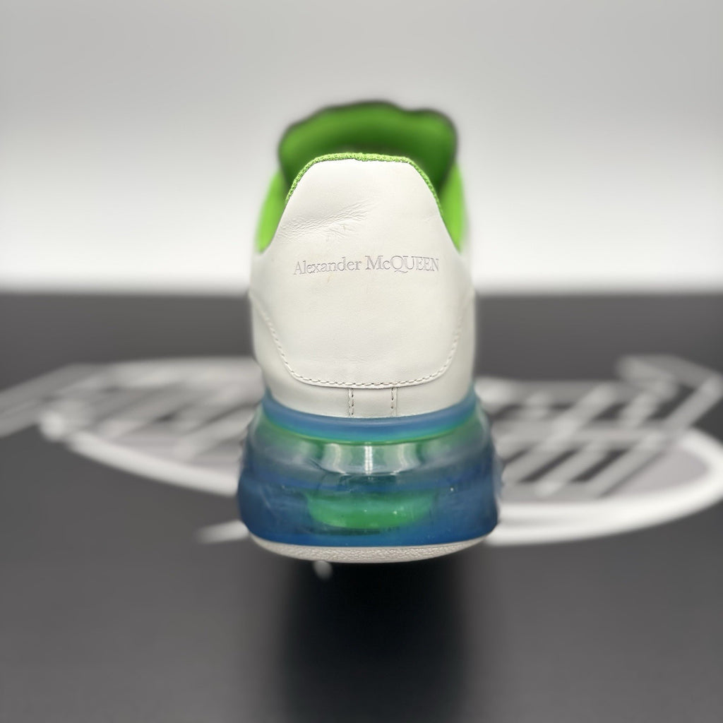 Size 45 (12 US) Alexander McQueen ' Transparent Sole White, Lime '