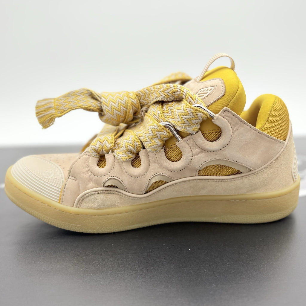 Size 45 (12 US) - Lanvin Curb Sneaker ' Beige Yellow ' | EXCELLENT CONDITION!