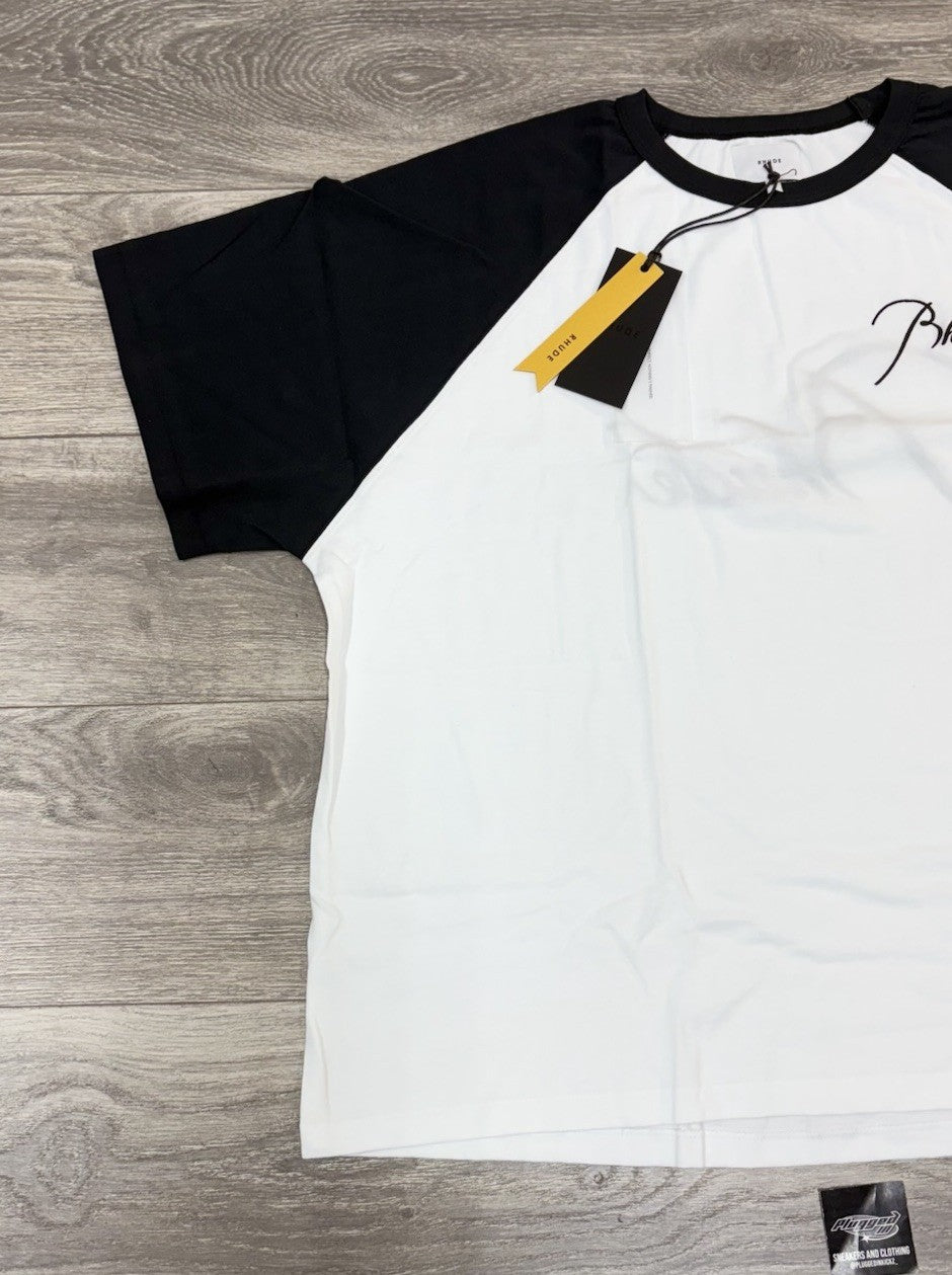 Size Small - Rhude Logo Embroidered Cotton T-Shirt ' Vintage Black ' | NEW!