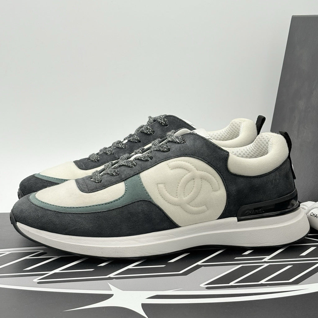 Size 41 (8 US) - Chanel Interlocking CC Logo Suede Sneaker ' Green ' | WORN 1-3x