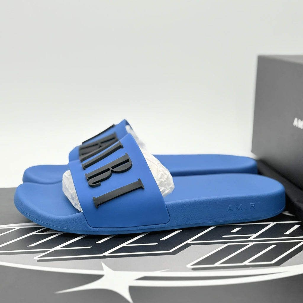 Size 45 - Amiri Logo Slides ' Blue ' | BRAND NEW!