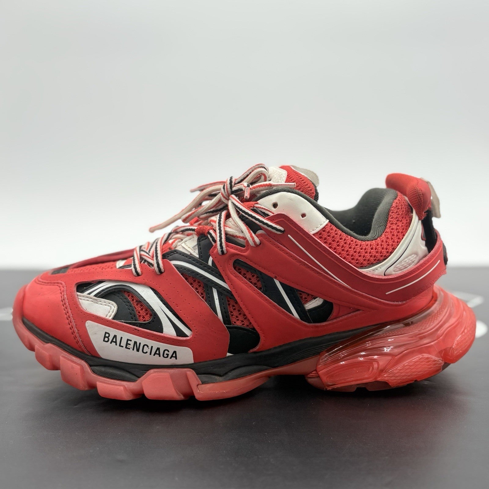 Size 42 (9 US) - Balenciaga Track Clear Sole ' Red ' | GOOD CONDITION!