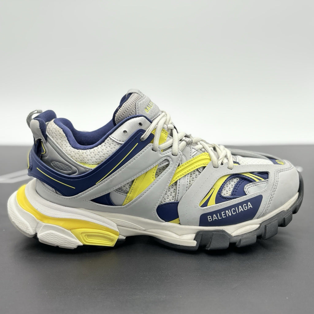 Size 42 (9 US) - Balenciaga Track ' Grey Navy Yellow ' | SUPER CLEAN!