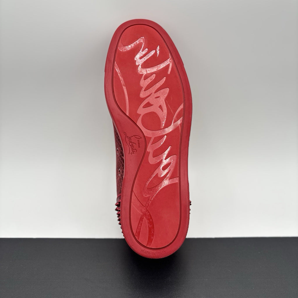 Size 43 (10 US) Christian Louboutin Low Spiked  ' Black Red ' | EXCELLENT!