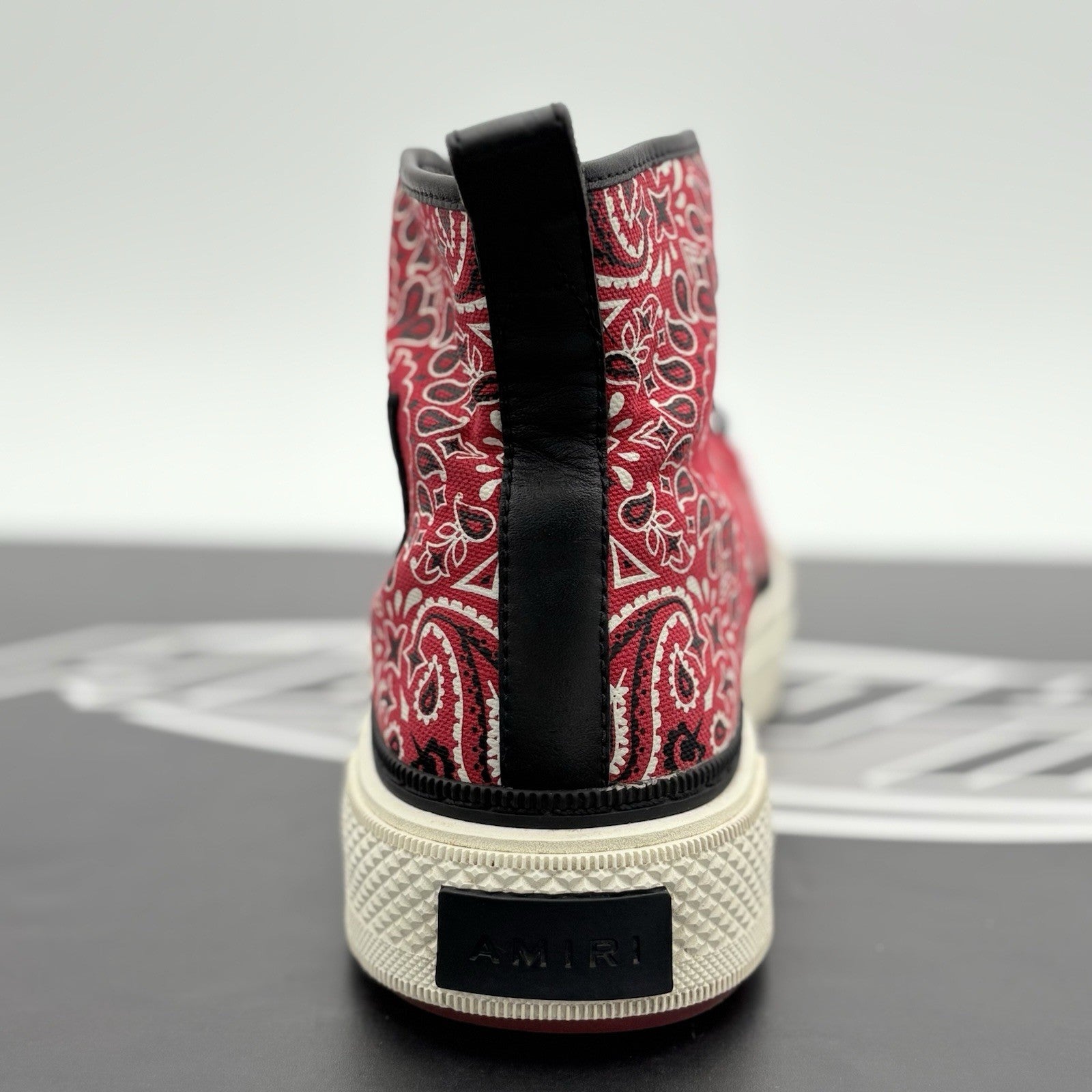 Size 44 (11 US) Amiri Bandana Canvas High-Top Sneaker ' Red ' | GREAT CONDITION!