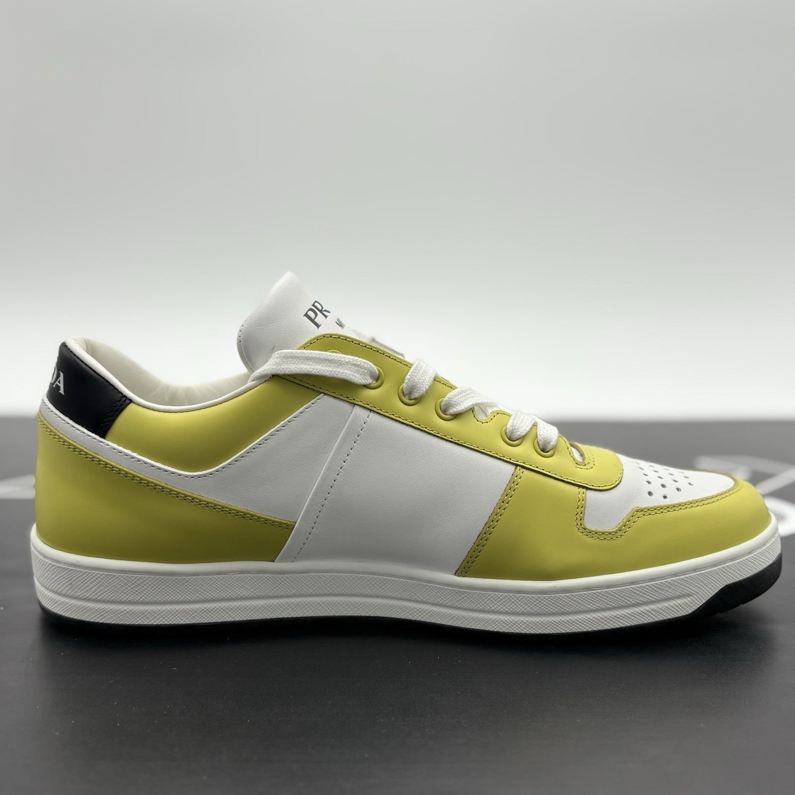 Size 8 UK (9 US) - Prada Downtown Low Leather ' Bianco Cedro ' | WORN ONCE!