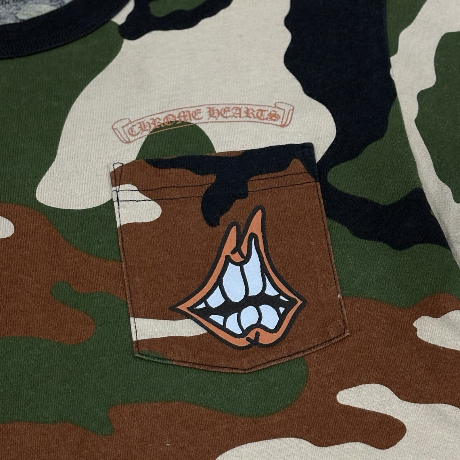 Size Small - Chrome Hearts Matty Boy Caution Short Sleeve T-Shirt ' Camo '