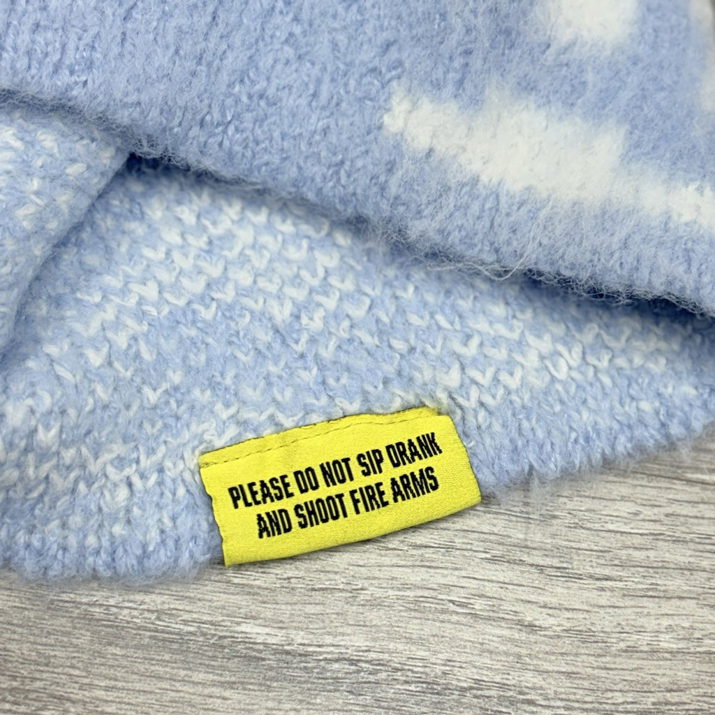 Thats An Awful Lot Of Cough Syrup Mohair Beanie ' Light Blue ' | NEW!