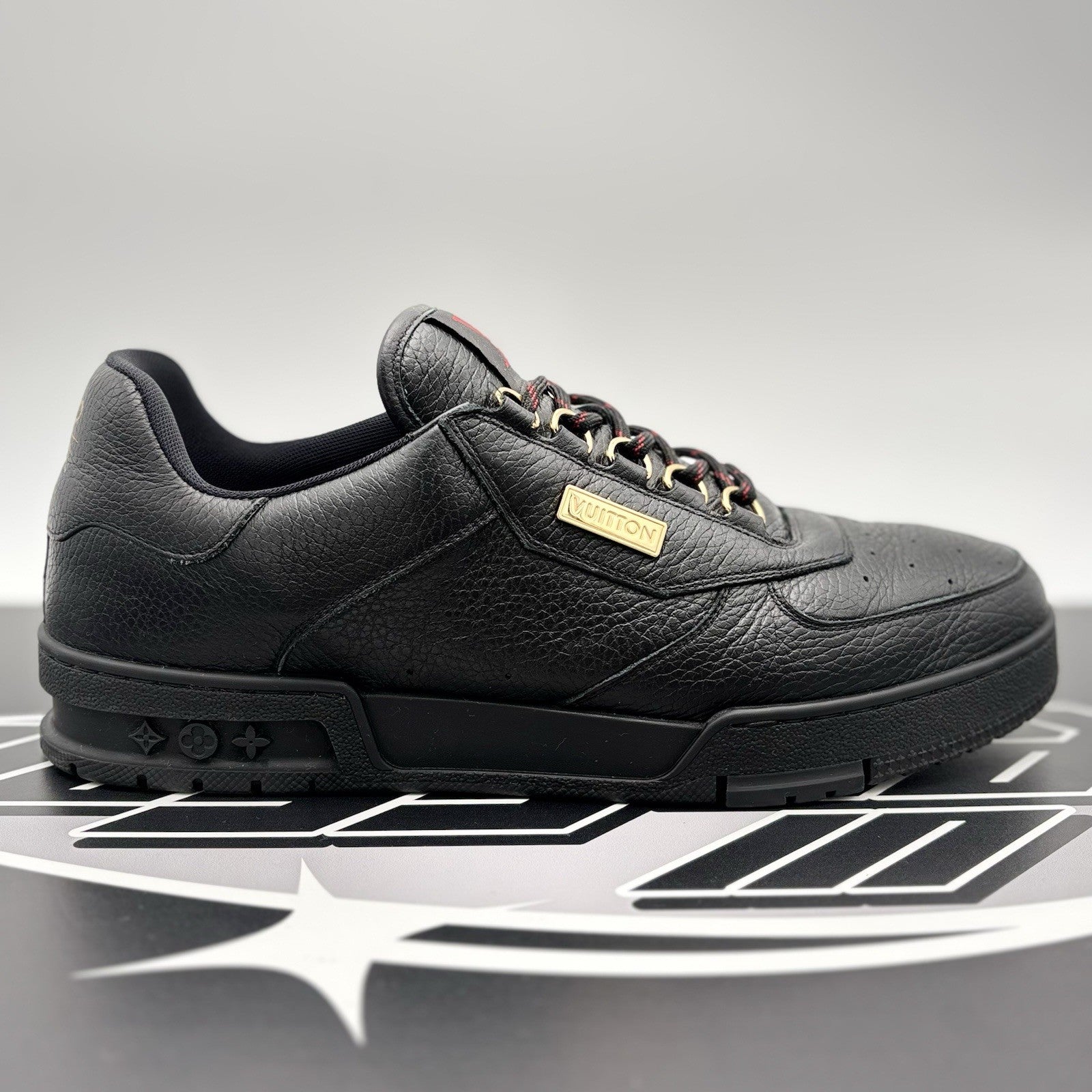 Size 9 LV (10-10.5 US) - Louis Vuitton Hardware Calfskin Trainer ‘ Black, Gold ‘