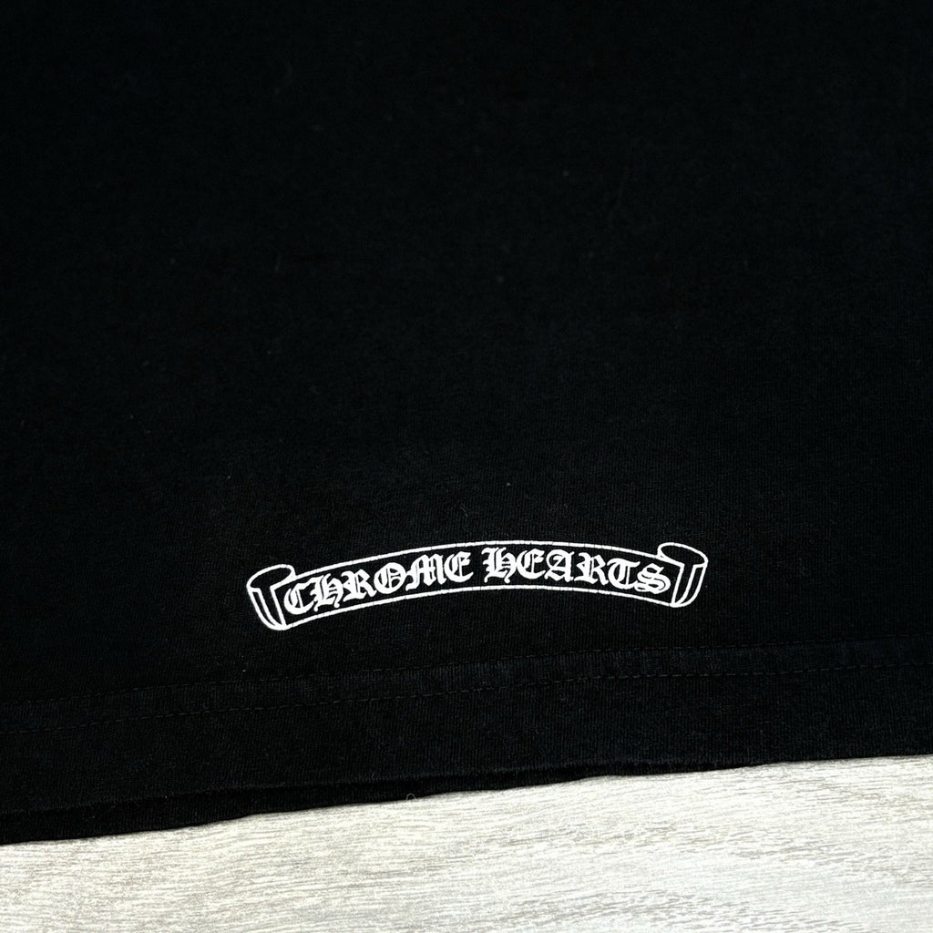 Size XL - Chrome Hearts Scroll Logo T- Shirt ' Black ' | EXCELLENT!