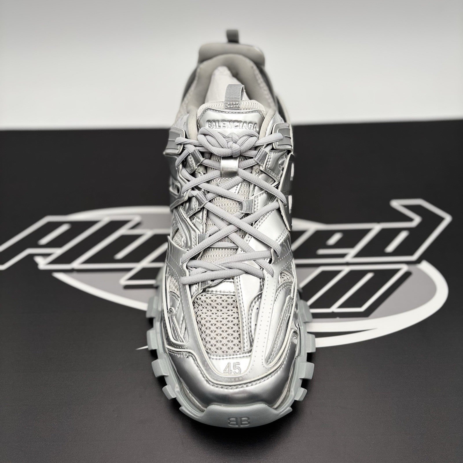 Size 45 EU (12 US) - Balenciaga Track ' Triple Silver ' | BRAND NEW!