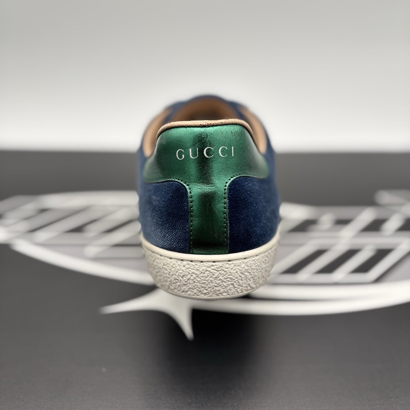 Size 9 G (9.5 US) - Gucci Ace ‘ Velvet Blue ‘ | GOOD CONDITION!