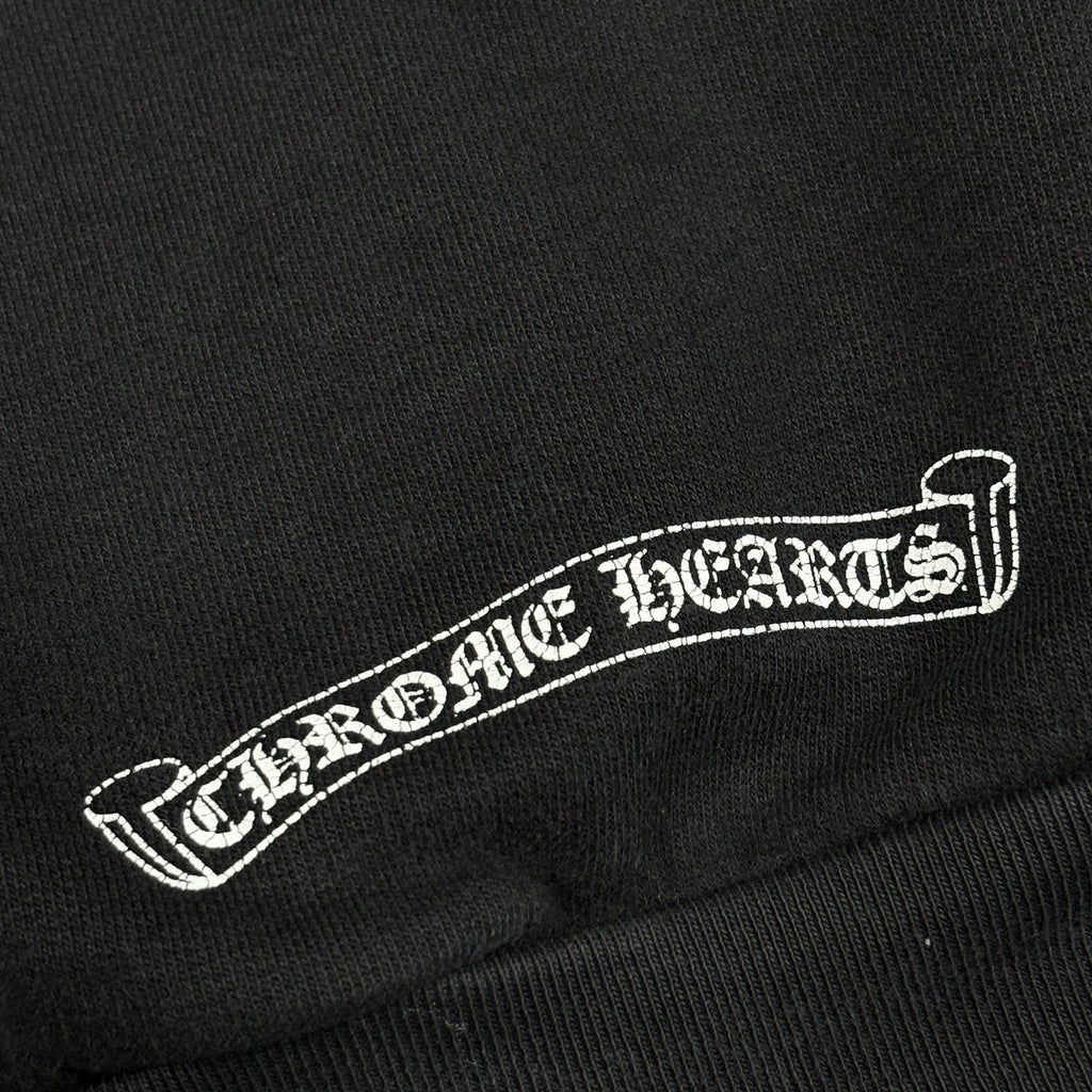 Size S - Chrome Hearts T Logo FU Shoulder Hoodie ' Black '