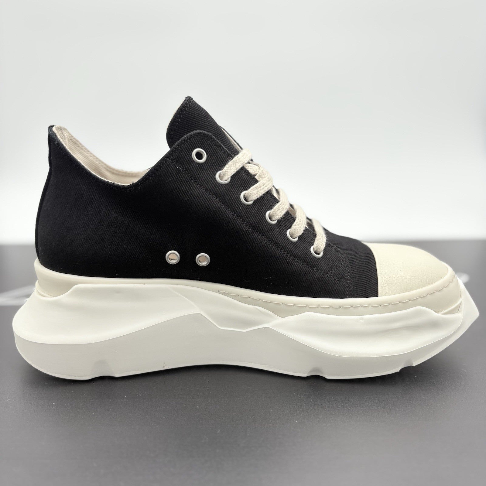 Size 43 (10 US) Rick Owens DRKSHDW Abstract Low ' Black Milk ' | GREAT CONDITION