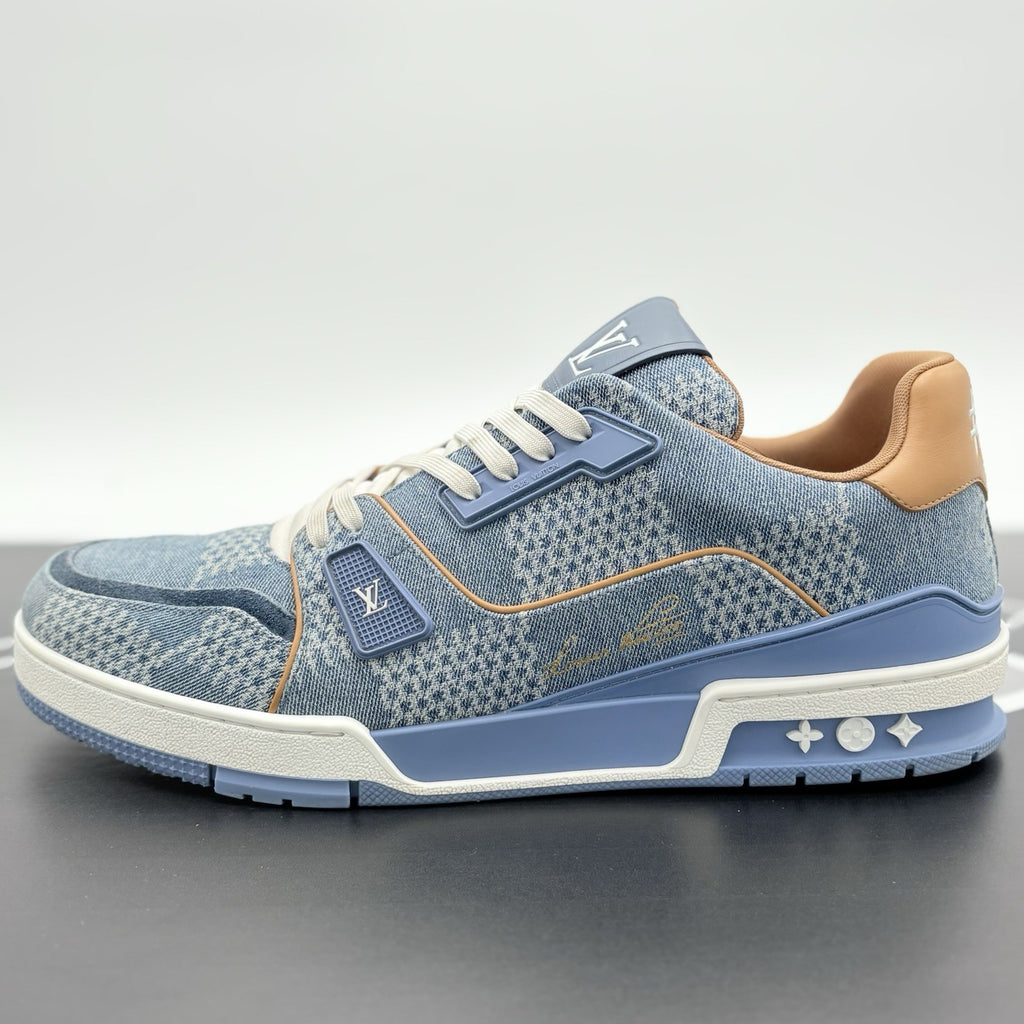 Size 11 LV (12-12.5 US) Louis Vuitton Denim Trainer ' Blue ' | SUPER CLEAN!