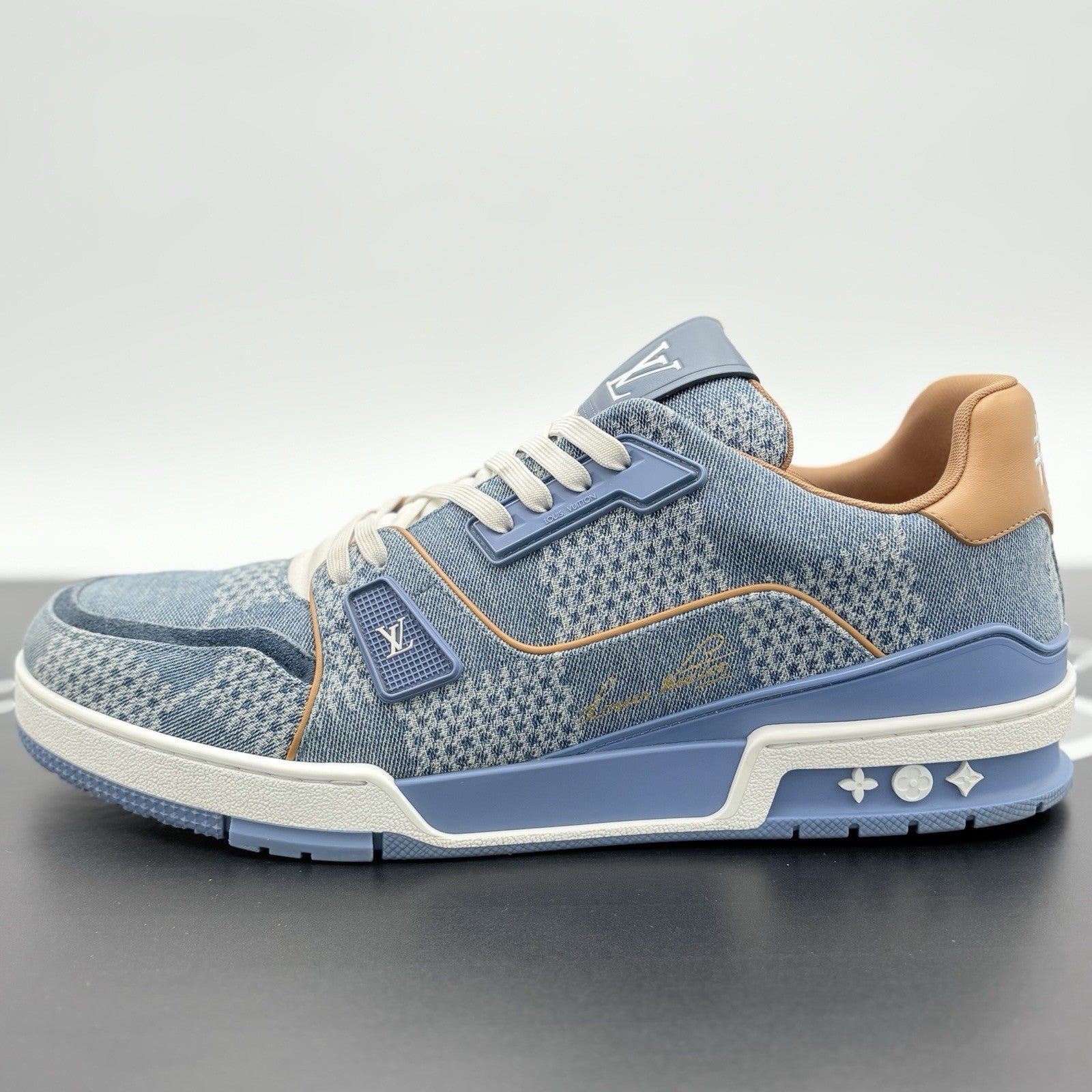 Size 11 LV (12-12.5 US) Louis Vuitton Denim Trainer ' Blue ' | SUPER CLEAN!