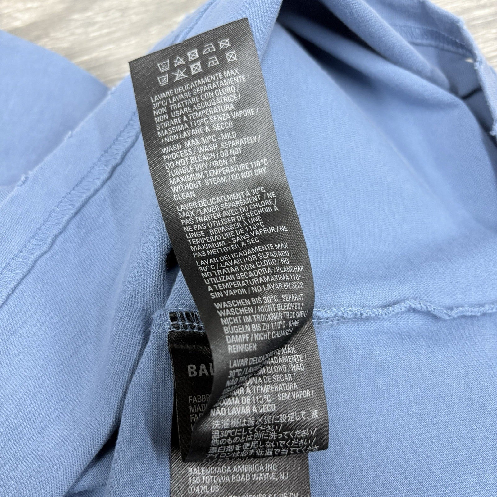 Size L - Balenciaga Burning Unity Oversized T-Shirt ' Blue ' | SUPER CLEAN!