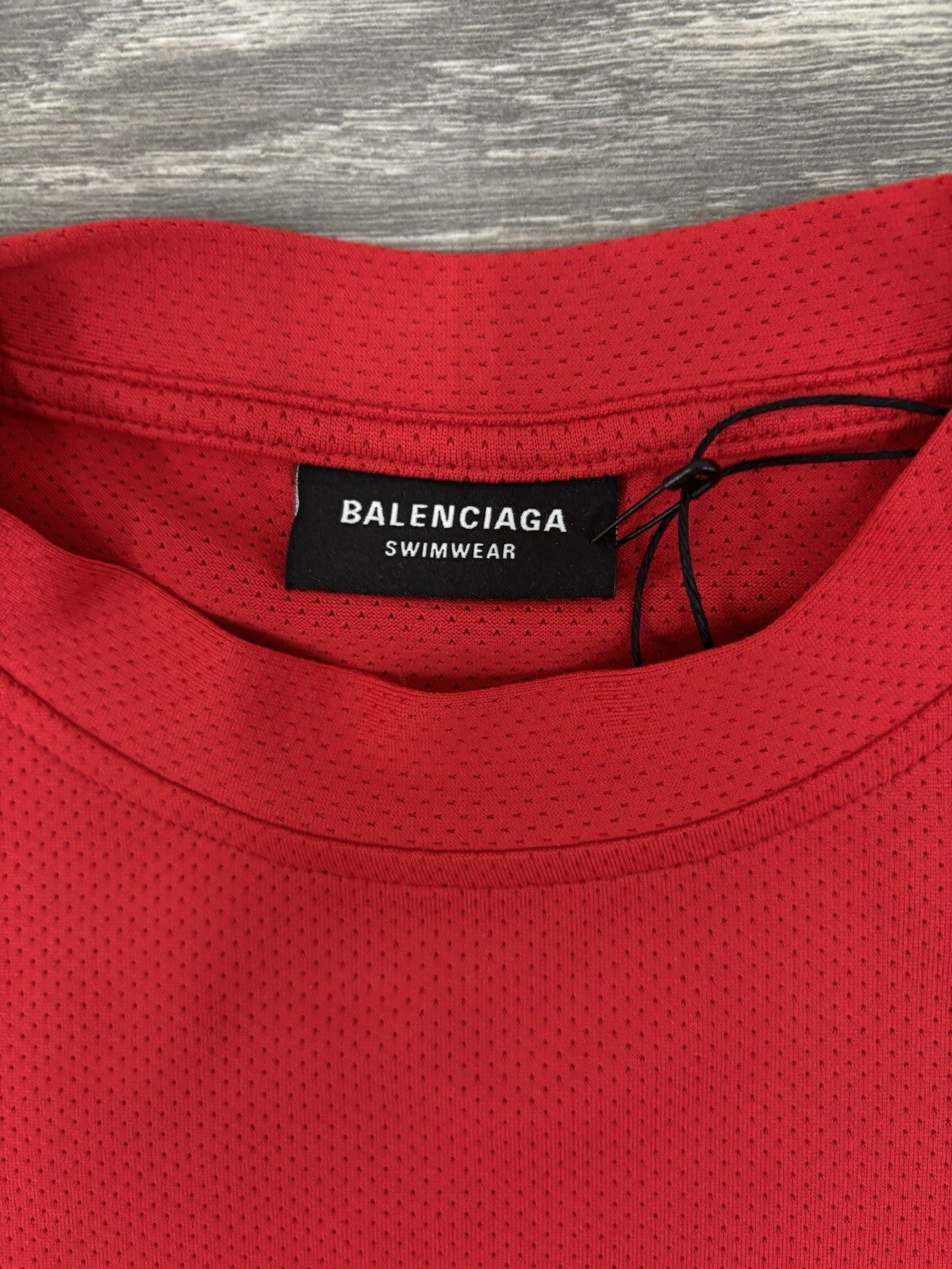 Size S - Balenciaga Oversized Swimwear Tee Red | BRAND NEW