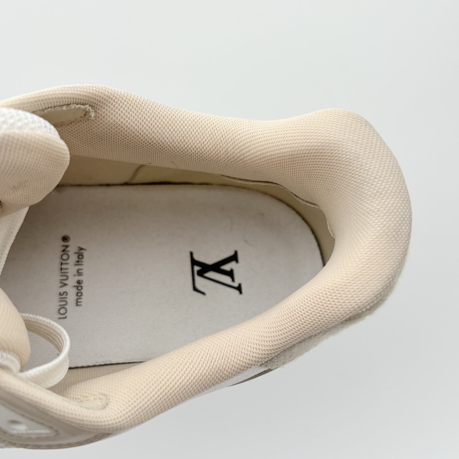 Size 11 LV (12-12.5 US) Louis Vuitton Trainer Strap ' Beige ' | SUPER CLEAN!
