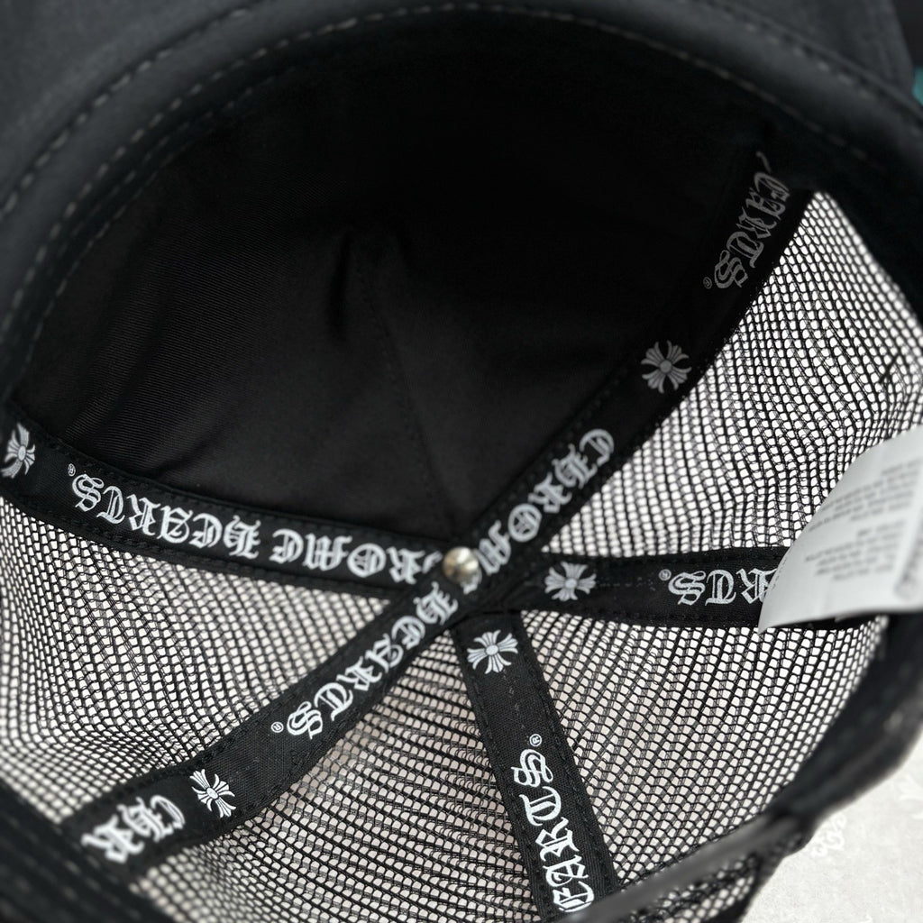 Chrome Hearts Triple Cross Cemetery Trucker Hat ' Black ' | BRAND NEW!