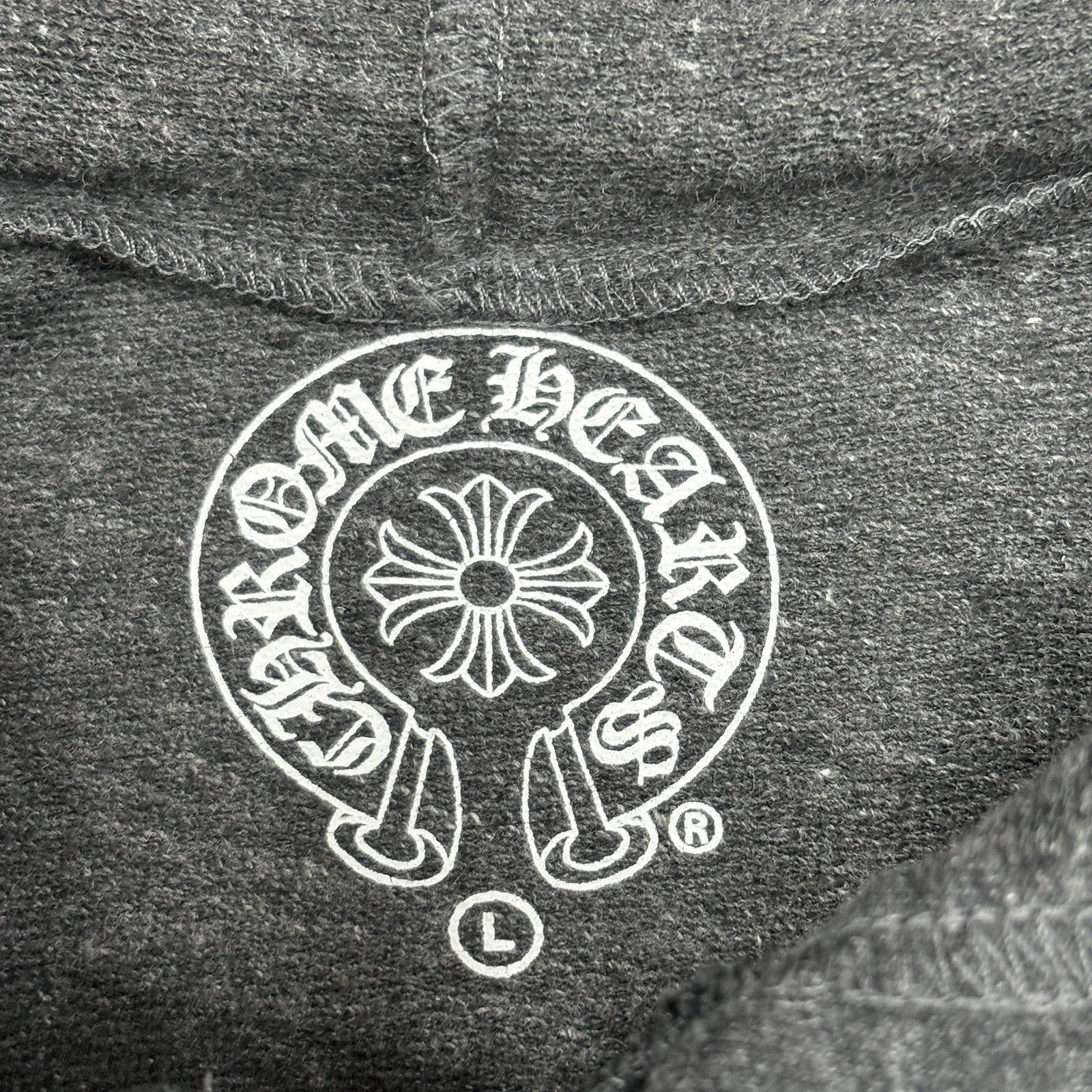 Size Large - Chrome Hearts Foti Zip Up Hoodie ' Grey ' | SUPER CLEAN!