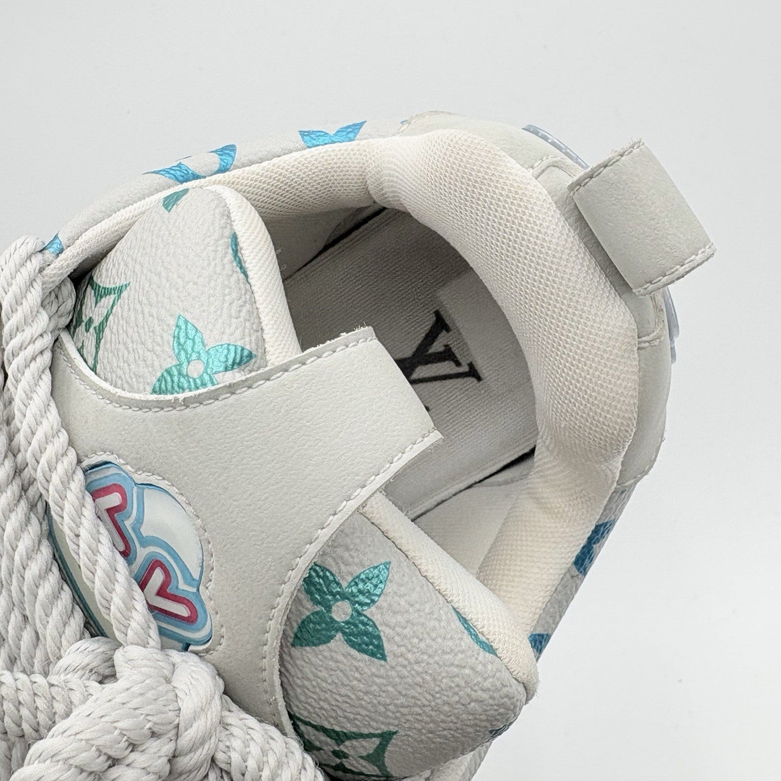 Size 5 LV (6-6.5 US) Louis Vuitton Skate ' Grey Monogram Multicolor ' | CLEAN!