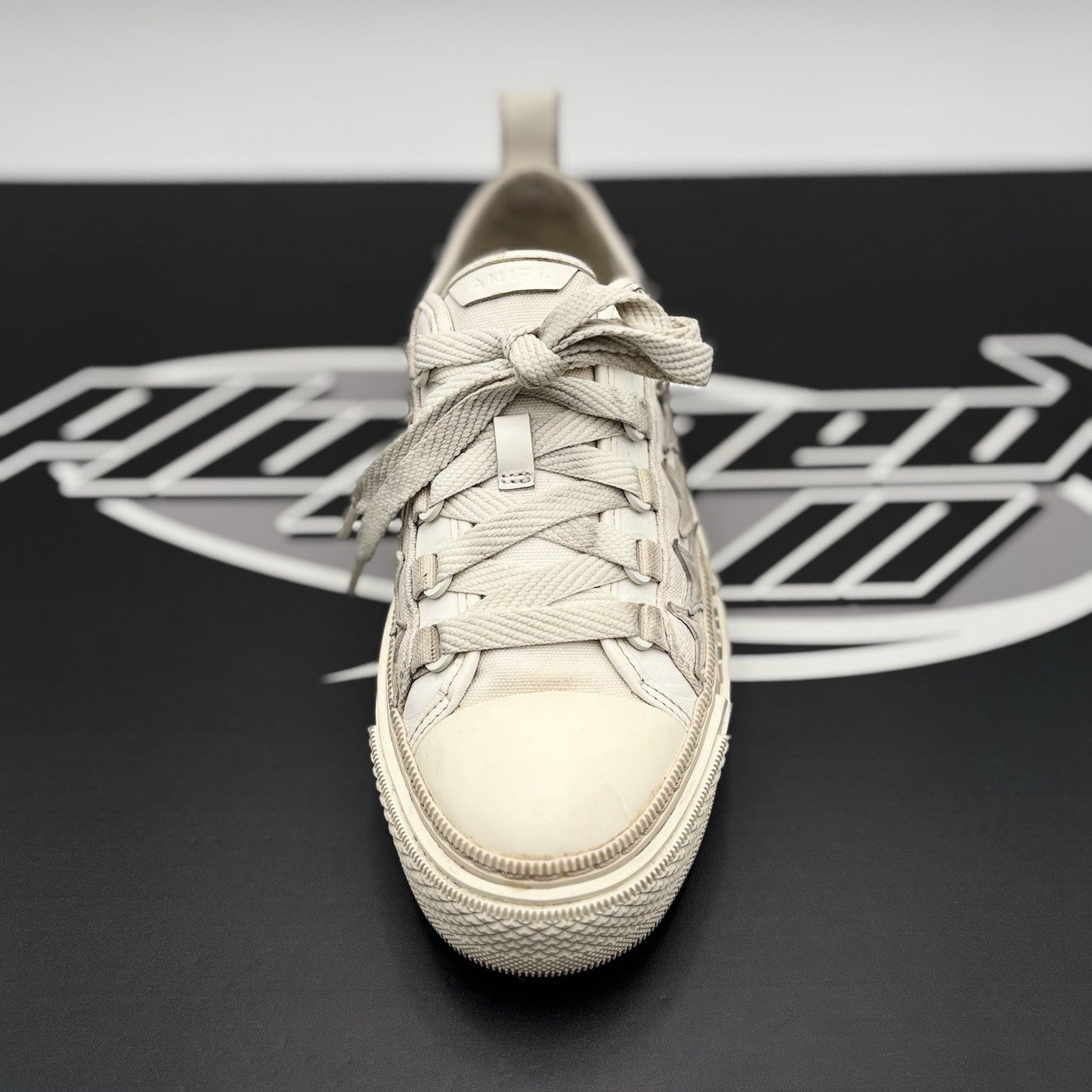Size 36 (5.5W US) - Amiri Stars Court Low  ' Beige, Grey ' | GOOD COND!