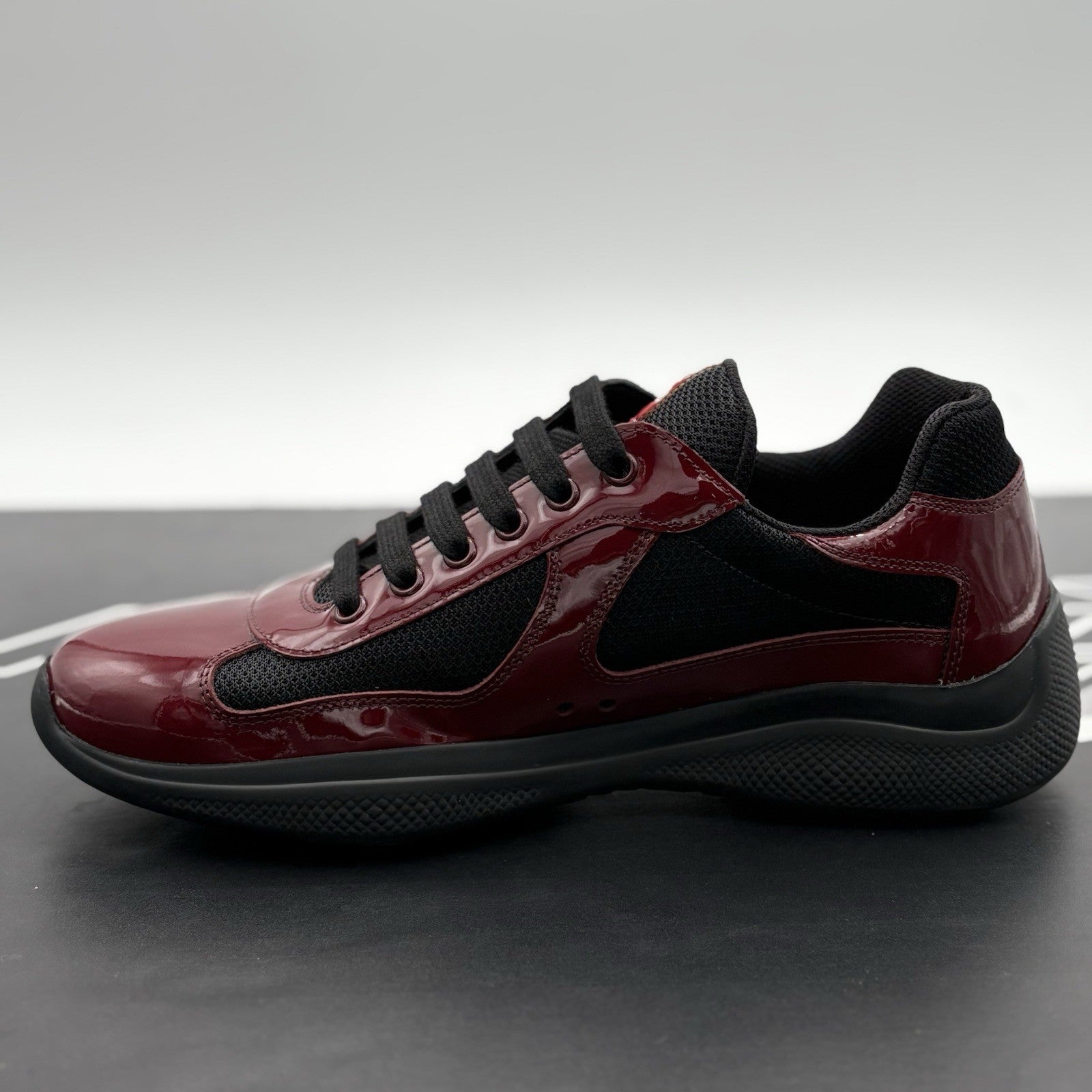 Size 7 UK (8 US) - Prada Americas Cup ' Maroon Black ' | SUPER CLEAN!