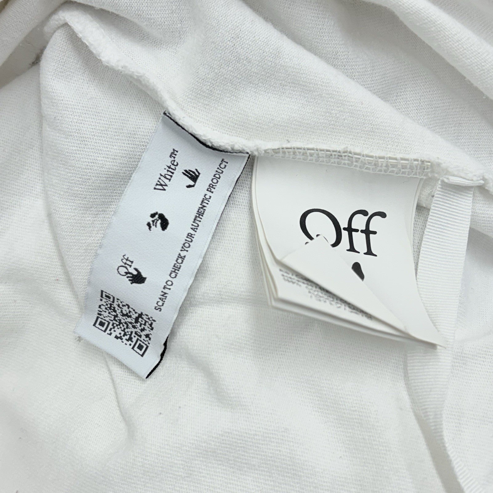 Size Small - Off White Faded Arrow Shirt Sleeve T-Shirt ' White Black '