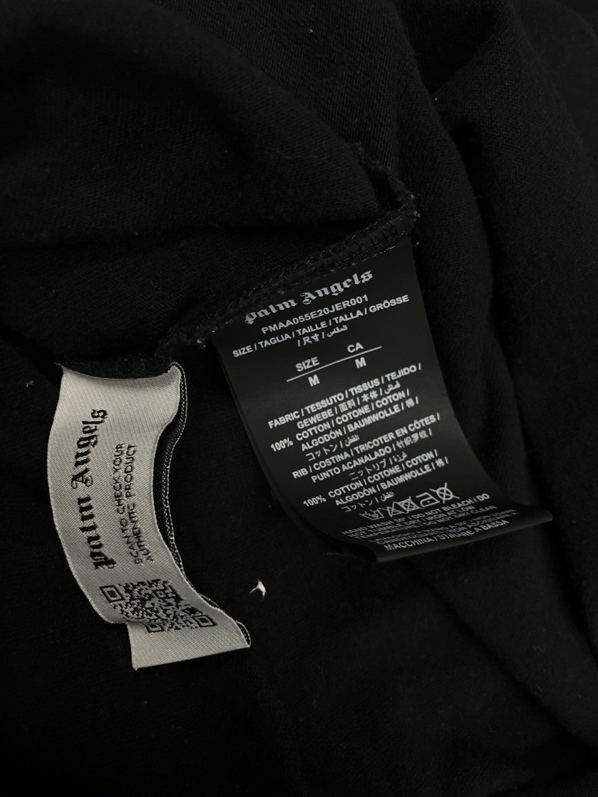 Size Medium - Palm Angels Logo Crew T-Shirt ' Black ' GOOD CONDITION!