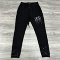 Size Small - Amiri Core Logo Paint Drip Sweatpants ' Black ' | SUPER CLEAN!