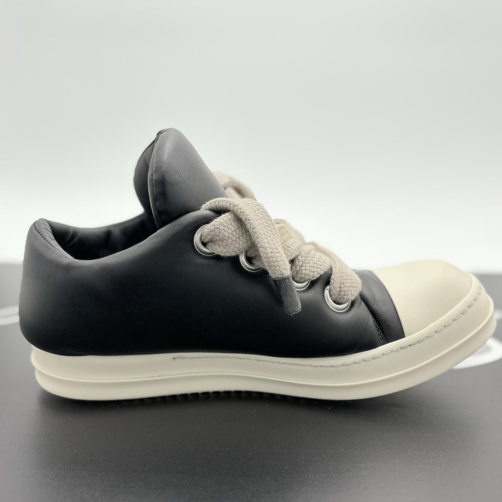 Size 44 (11 US) - Rick Owens Jumbo Lace Puffer Low ' Black Milk ' | GREAT COND!