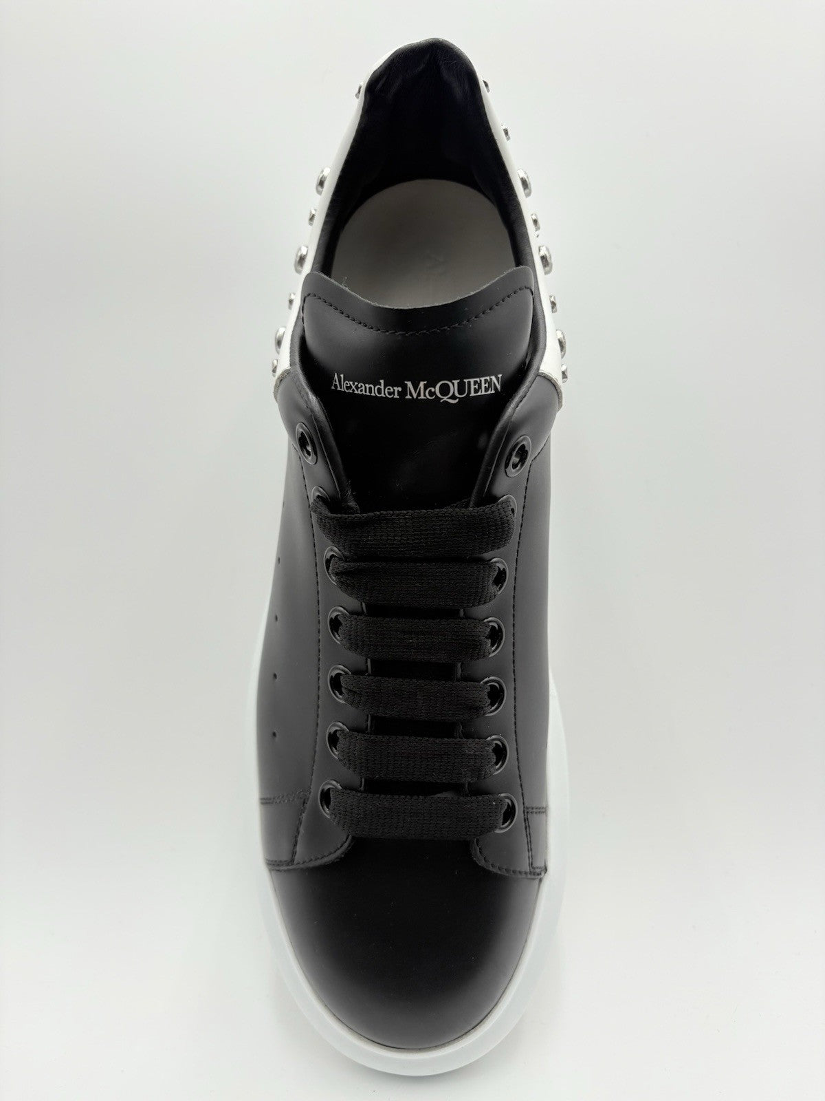Size 43.5 (10.5 US) Alexander McQueen Studded Oversized ' White Black ' | CLEAN!