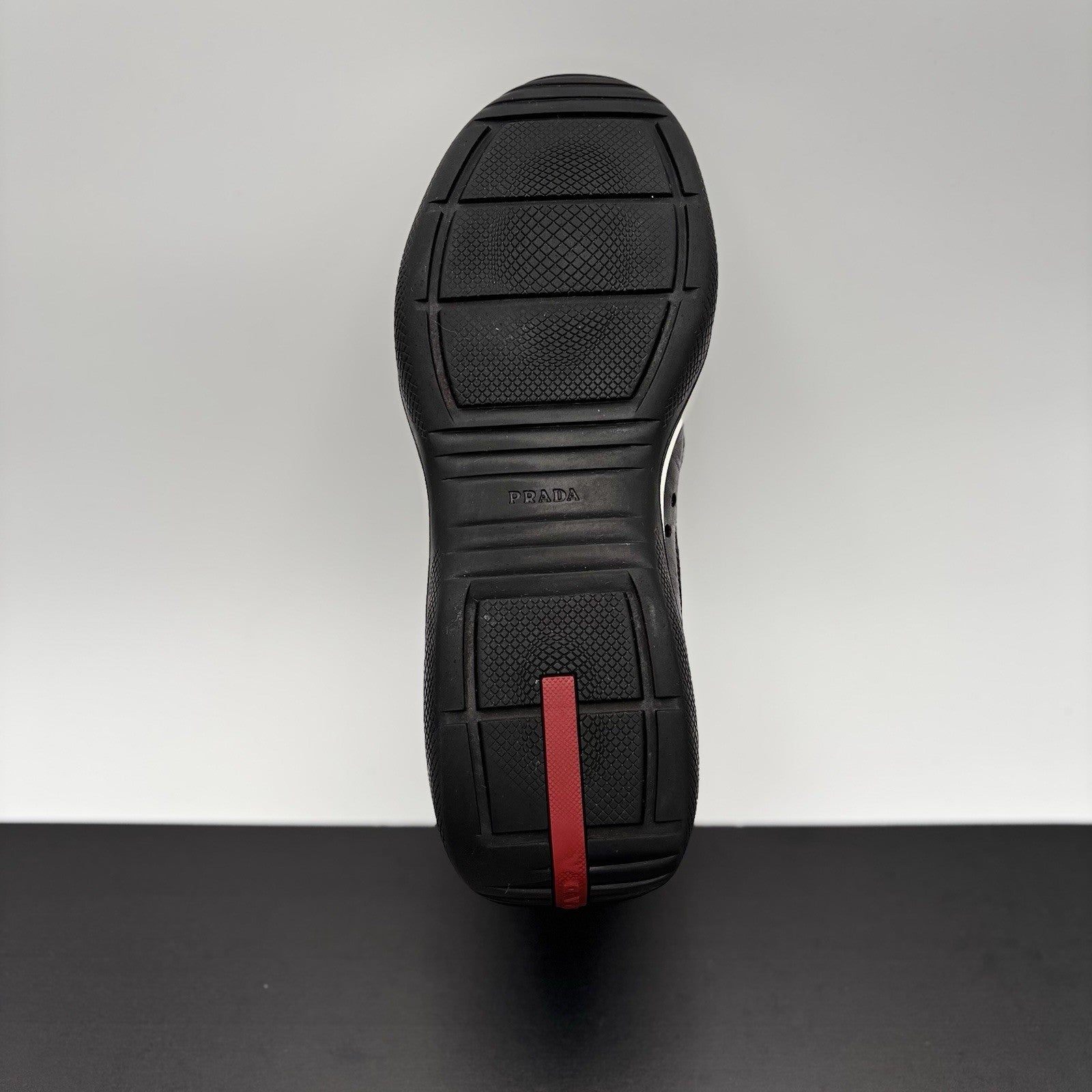 Size 8 UK (9 US) - Prada Cup High Top ‘ Black, Grey ‘