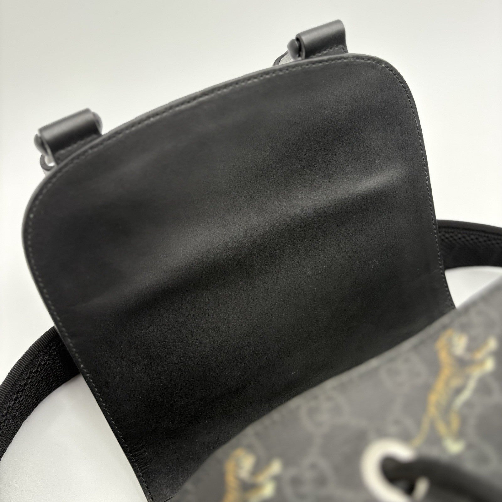 Gucci Bestiary GG Supreme Tigers Backpack ' Black Grey '